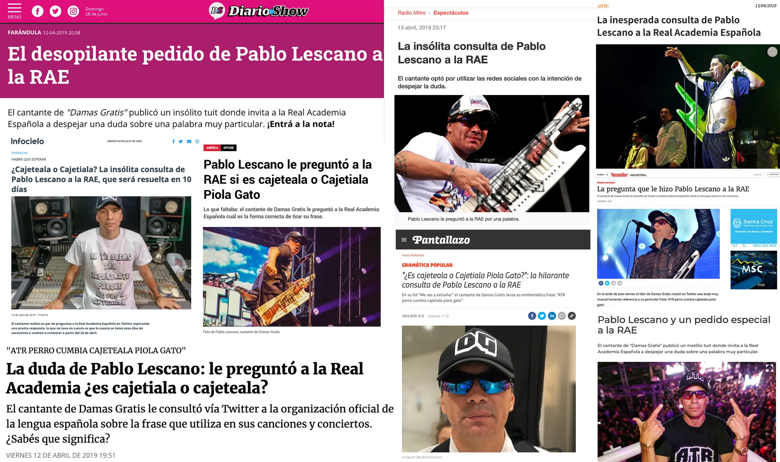 Repercusión en prensa de la consulta de Pablo Lescano a la Real Academia Española