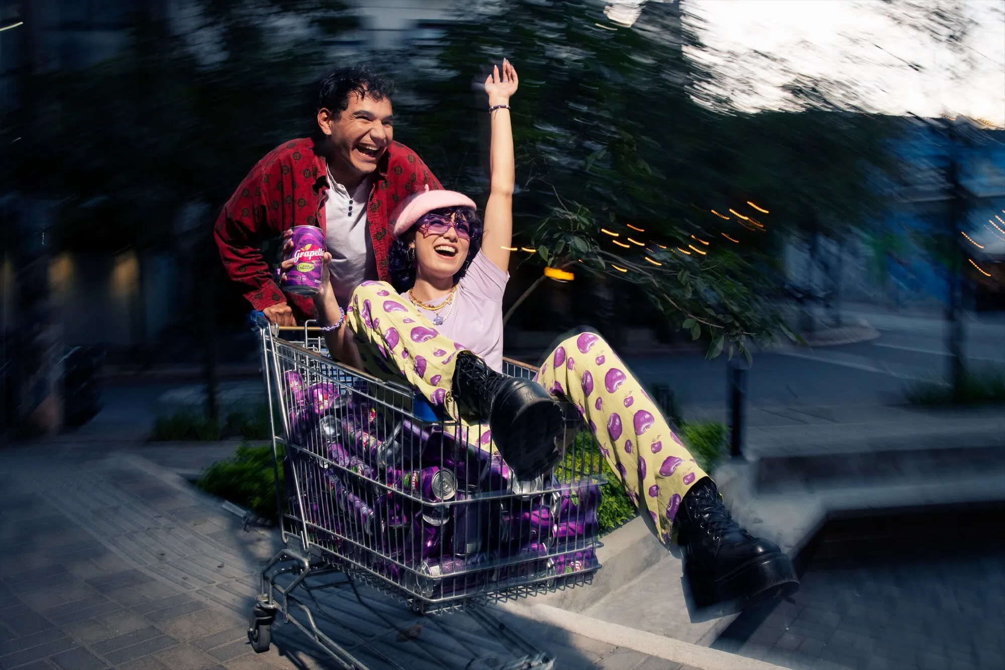 Carrito de supermercado a toda velocidad